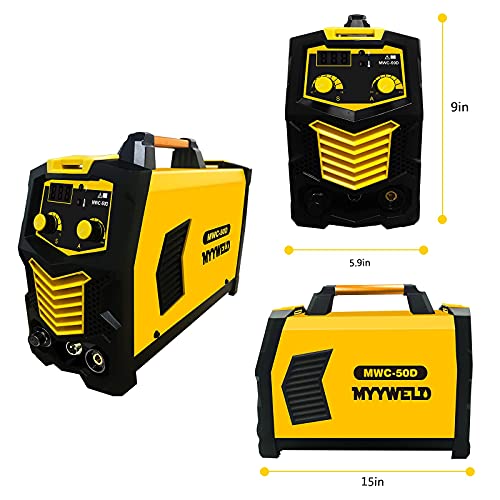 Plasma Cutter Machine,Myyweld Dual Voltage 110/220V 50A，Portable Air Plasma Cutting Equipment Max Cutting Thickness 15Mm,Igbt Inverter 1/2" Clean Cut, High Frequency Cutting #TOP4