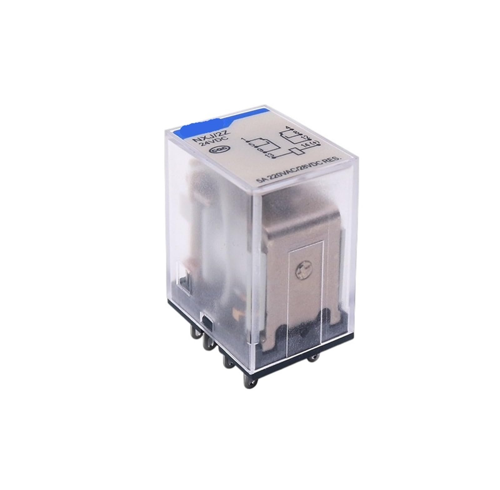 Interruptor de relé electromagnético pequeño 24V DC 8 pines NXJ 2Z para voltaje 220V AC 5