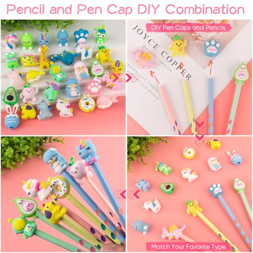 60 Stück Set - 30 Dreikant Bleistifte Kinder und 30 Sticker Kinder, 3D Aufkleber und Tier Bleistifte | Mitgebsel Kindergeburtstag Gastgeschenke Geschenke