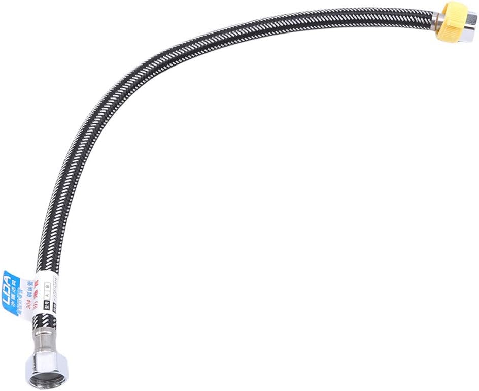 DFASPH Stainless Steel Water Inlet Hose Pipe Connection Hose 0.5M-2M Washing Machine Dishwasher Cold Fill Hose 0.5 m (two packs)