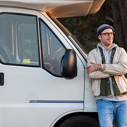 2er Set Hinweis-Aufkleber GPS Alarm Tracking System I 6 x 4 cm innenklebend I Achtung Warnung GPS alarm-gesichert Wohnmobil Wohnwagen I hin438