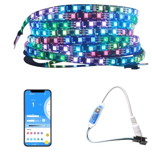 Image of Auslese SP621E Pixel LED Strip Kit 5M WS2812B Addressable RGB Bluetooth Controller Music Sync DIY Gaming TV Backlight Smart Home Lighting