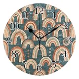 Dimensions : 25 x 25 x 0,5 cm. Il est fabriqué en plastique. Il n'y a pas de cadre et pas de couvercle en verre. Horloge murale de classe offrant deux styles, aiguilles noires et aiguilles dorées.