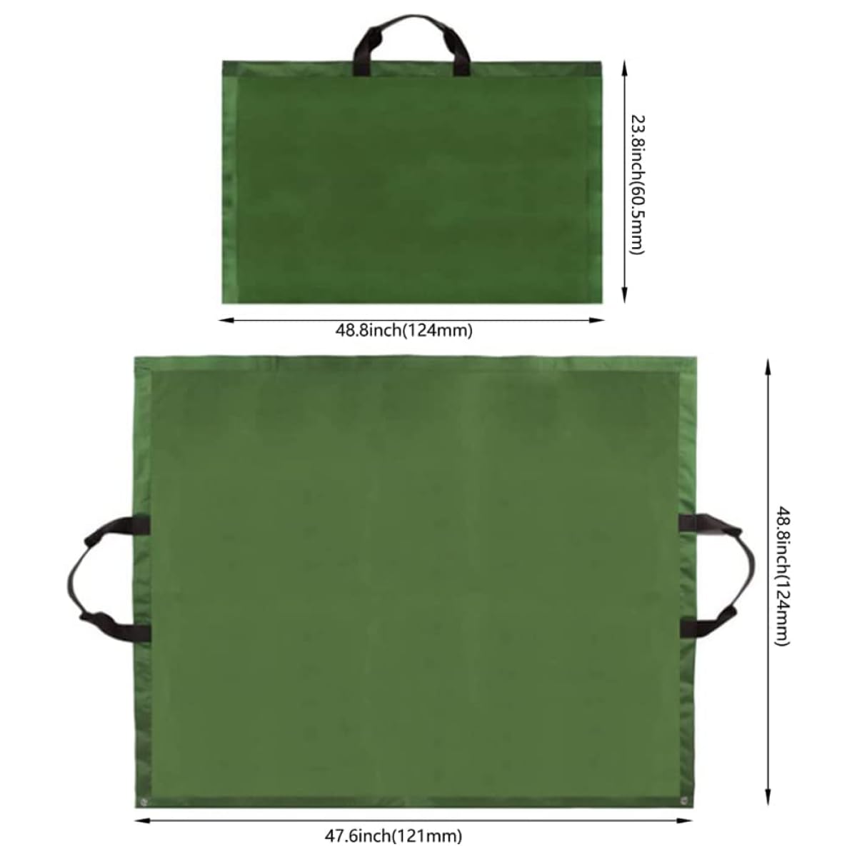 SUPVOX Großer Gartensack mit Griffen Wasserabweisender Faltbarer Laubsammler für Gartenabfälle und Rasenschnitt Robuste Aufbewahrungstasche für Garten Balkon und Terrasse Wiederverwendbar