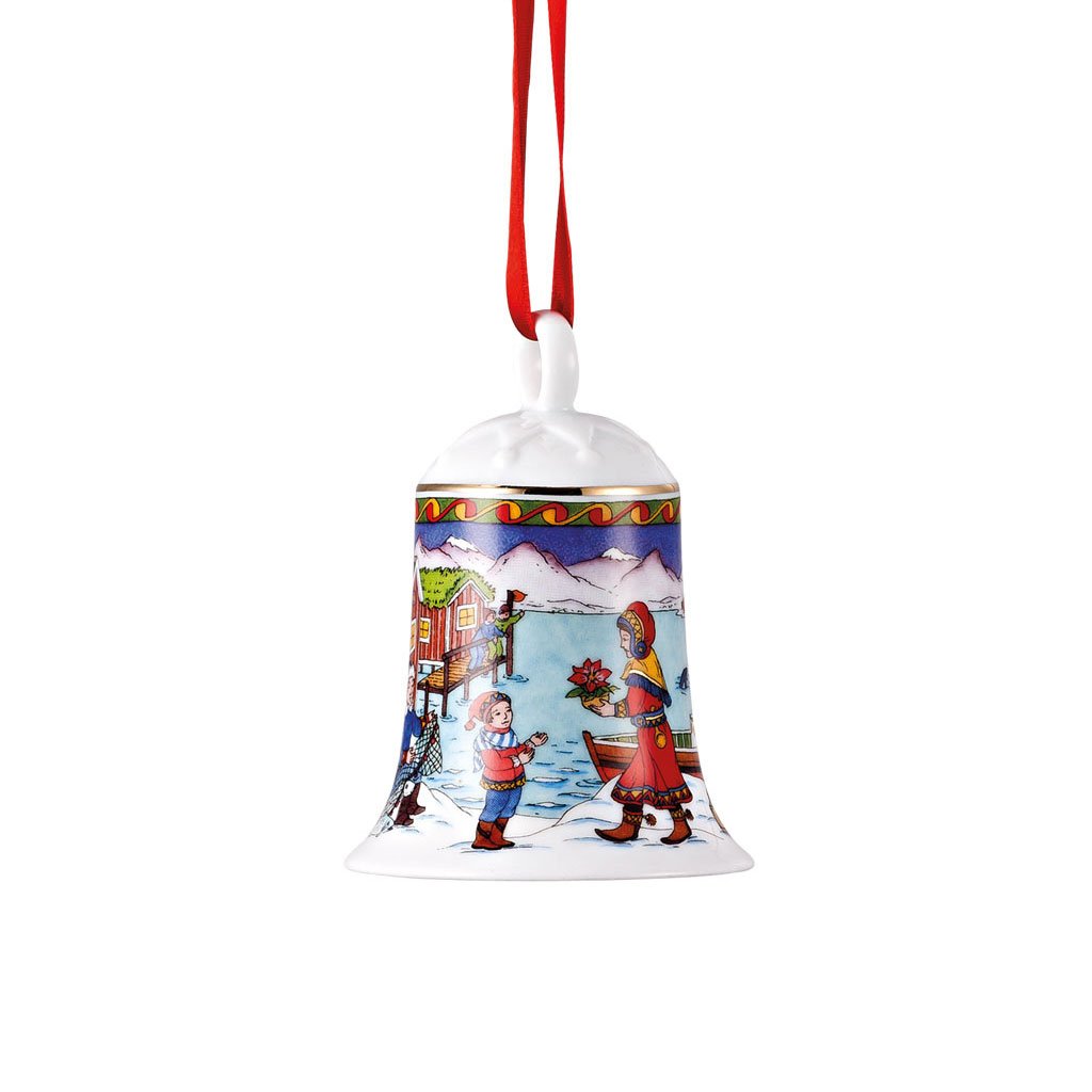 Hutschenreuther Multicolor Bell Porcelain North Cape Christmas 2012 Edition