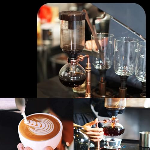 MNBVH Manuelle Kaffeemühle – Siphon-kaffeekannen-Set, Siphon-kaffeemaschine, 3 Tassen, Vakuum-kaffeemaschinen, Gold