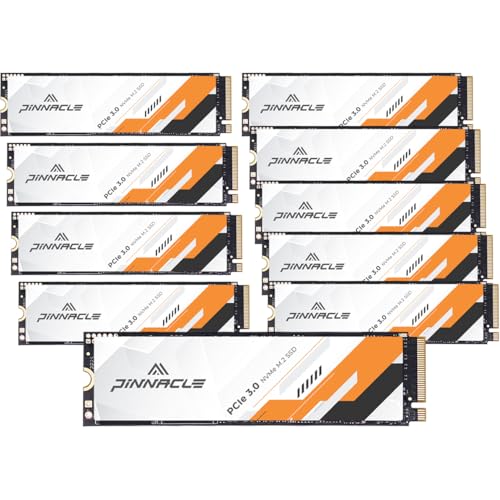 Timetec PCIe SSD NVMe M.2 2280 3D NAND SLCキャッシュ 内蔵ソリッドステートドライブ (Gen3 Pinnacle, 512GB (10パック))
