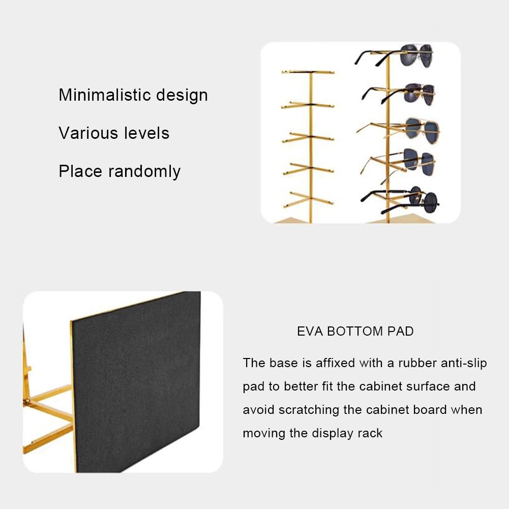 Soporte de exhibición para gafas, moderno estante de metal para organización de gafas al por menor