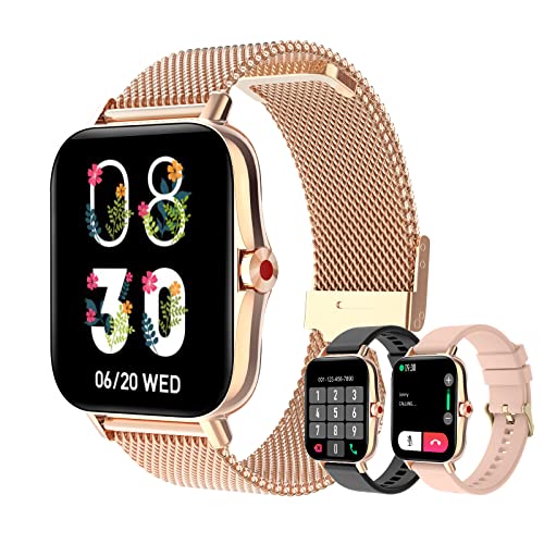 【Comunicazione Conveniente】L'ultimo smartwatch di Colesma con funzionalità di chiamata,dopo la connessione Bluetooth, puoi rispondere/rifiutare/effettuare chiamate direttamente tramite l'orologio,promemoria vibrazione chiamata in arrivo,ricevi SMS, notifiche APP(WhatsApp,Facebook,Twitter,Instagram,ecc.)non supporta risposta.Che si tratti di un promemoria di chiamata in arrivo o di un messaggio da una piattaforma social, verrà visualizzato sul tuo polso,in modo da non perderti nessun messaggio.