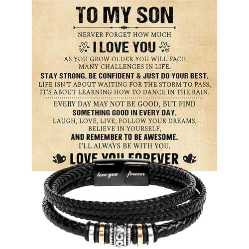 To My Son �u���X���b�g�M�t�g�A���b�Z�[�W�J�[�h�ƃ{�b�N�X�t�����q�u���X���b�g�W���G���[�A�N���X�}�X�A�a�����A���ƃM�t�g�A�ނւ̃u���X���b�g�ALove You Forever�u���X���b�g, Chain Bracelet, �X�e�����X�|, ��΂Ȃ�