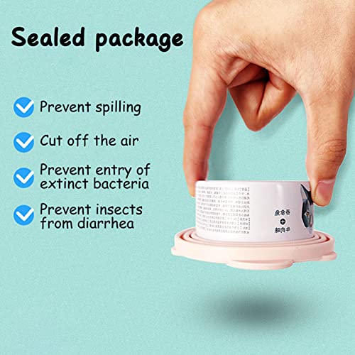 Amogato 4 Can Lids+2 Spoons Pet Food Can Lids,Can Lids Covers For Dog And Cat Pet Self-Sealing,Can Cover Most Standard Size Cans Of Dogs And Cats, Bpa Free & Dishwasher Safe,Multicolor #TOP5