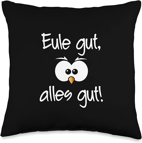 Owl Good Everything Well | Bird Animal Gift Night Active Owl Throw Pillow