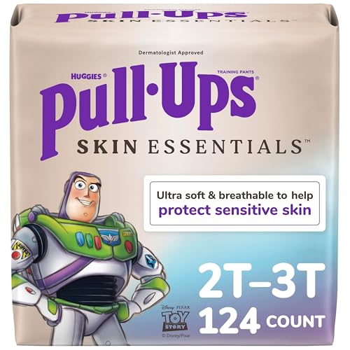 Pull-Ups Boys' Skin Essentials Potty Training Pants, Training Underwear, 2T-3T (16-34 lbs), 124 Ct (4 Packs of 31) by Pull-Ups - Used condition - US$56.04