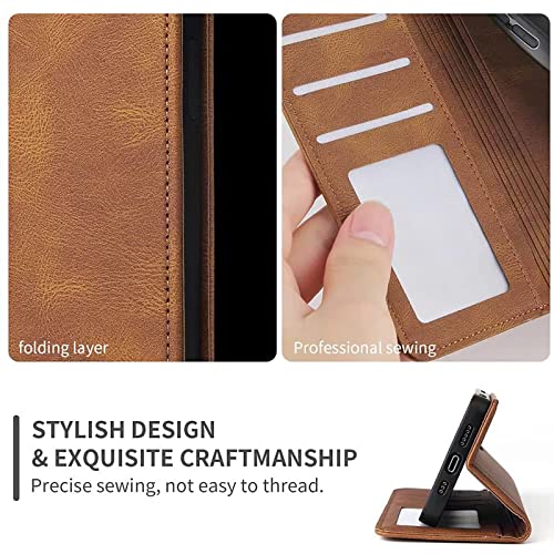 Fepuli Iphone 11 Flip Case, Wallet Case For Iphone 11 6.1 Inch With [Shockproof Tpu Interior Case] Credit Card Holder, Pu Flip Folio Book Full Body Protection Phone Case (Brown) #TOP2