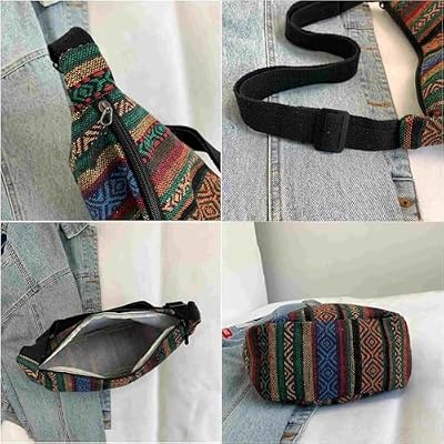 hippie cloth purses for women, cute Small hobo boho purses crescent crossbody bags, vintage aesthetic bags