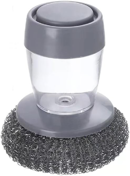 Esponjas del acero inoxidable de dispensación del jabón, almohadilla de fregar, cepillo de la palma