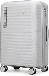 Mala Grande 32kg Viagem em Polipropileno Anti Impacto Zíper Anti Furto Rodas 360º - Portland - Allabard