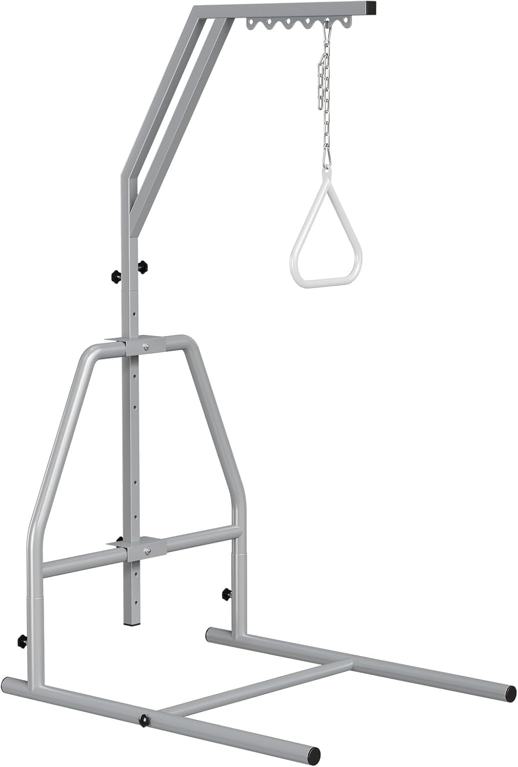 Barra trapezio per mobilità del letto con palo di assistenza regolabile - 165,1-188 cm, capacità 300 libbre, maniglia autoportante per anziani, uso domestico e ospedaliero