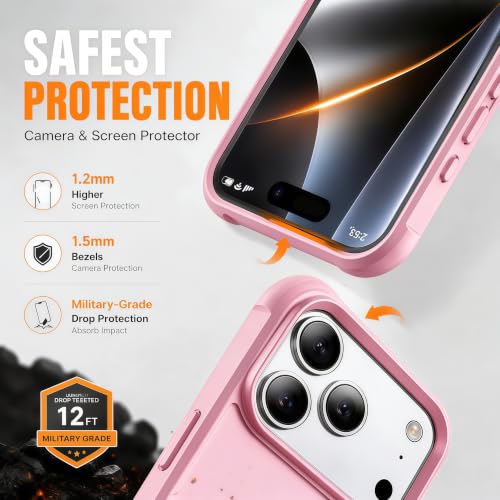 Image of for iPhone 18 Pro Max & iPhone 17 Pro Max Case with Stand,Pink
