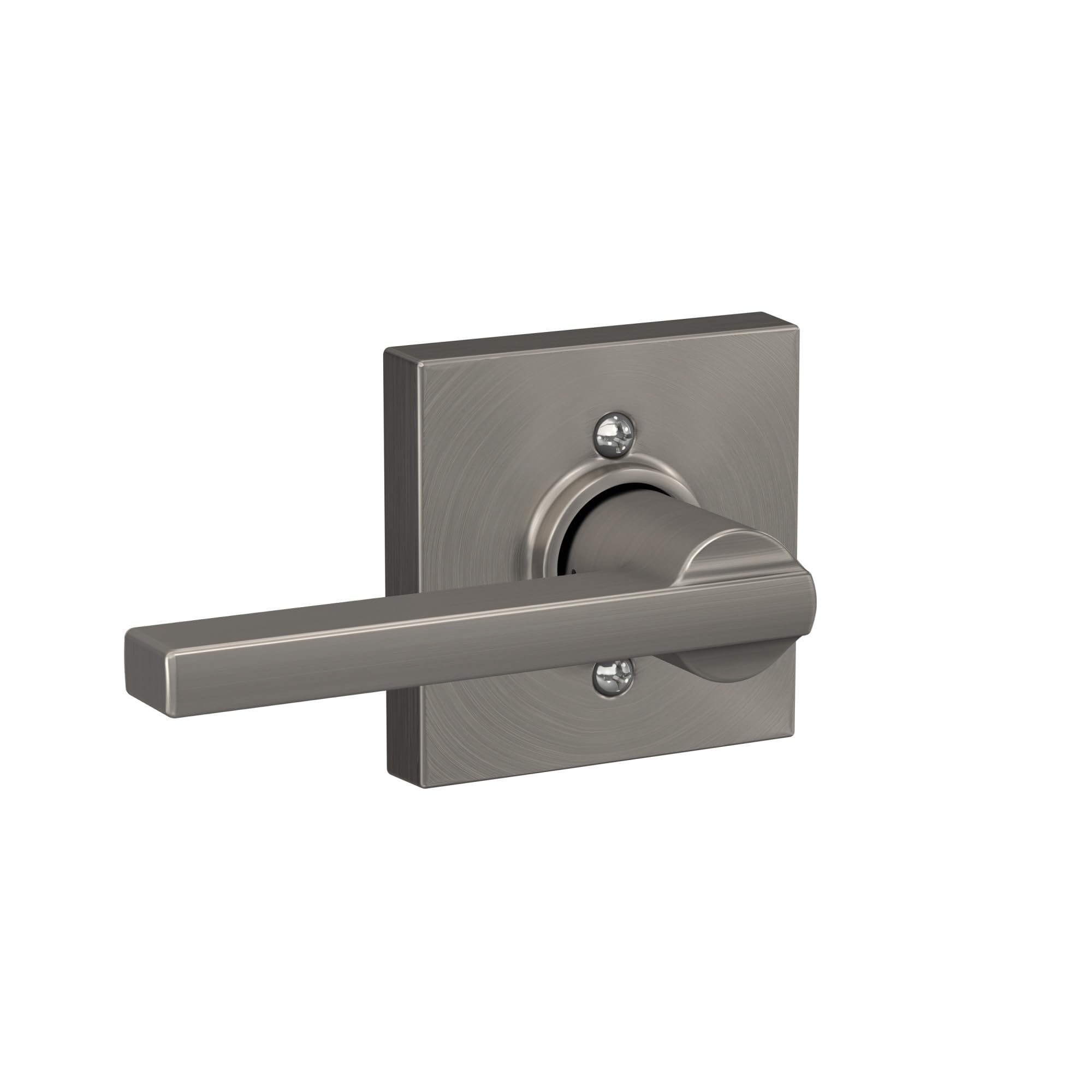 SCHLAGE F10 LAT 619 COL Collins Trim Latitude Hall and Closet Lever, Satin Nickel - Image 3