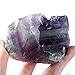 CXD-GEM Natural Rainbow Fluorite Crystal Specimen Raw Stone for Collection w/Info Card (1.5-2.2 inch)