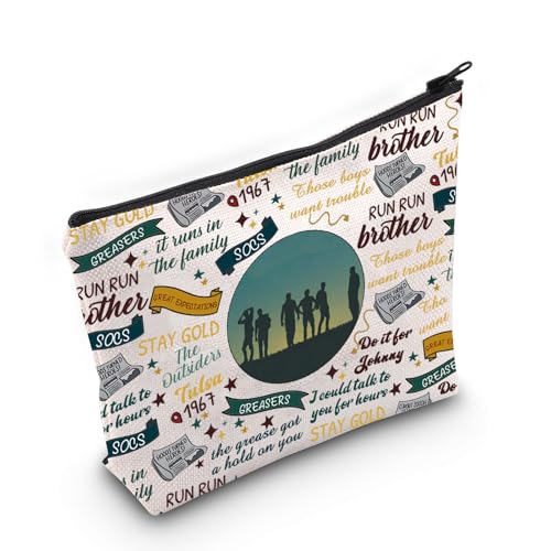 Musical Gift Musical Theater Quotes Makeup Zipper Pouch for Actor Actress (Stay Gold)