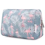 Large Makeup Bag Zipper Pouch Travel Cosmetic Organizer for Women and Girls (Large, Flamingo)