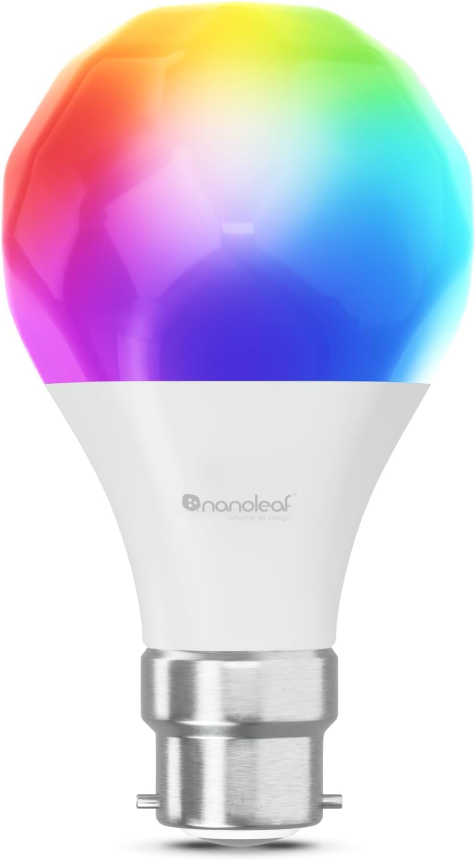 Nanoleaf Matter Essentials B22 LED Bulb, RGBW Dimmable Smart Bulb - Matter over Thread, Bluetooth Colour Changing Light Bulb, Works with Google Apple, Room Decor & Gaming