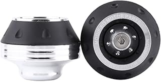 2 Pcs Motorbike CNC Frame Sliders Aluminum Front Fork Wheel Frame Sliders Motorbike Falling Crash Pads Protector for Motorcycles, Motorbikes, Moped, Scooters(Silver)