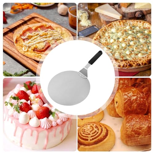 Pelle à pizzas inox avec découpe-pâte pour manipuler sans coller