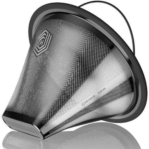 Image of HEXNUB Reusable #4 Coffee Filter for Technivorm Moccamaster KBGV and KBT | Durable Stainless Steel Mesh for Sustainable Brewing, Reduces Waste and Replaces Disposable Paper Filters