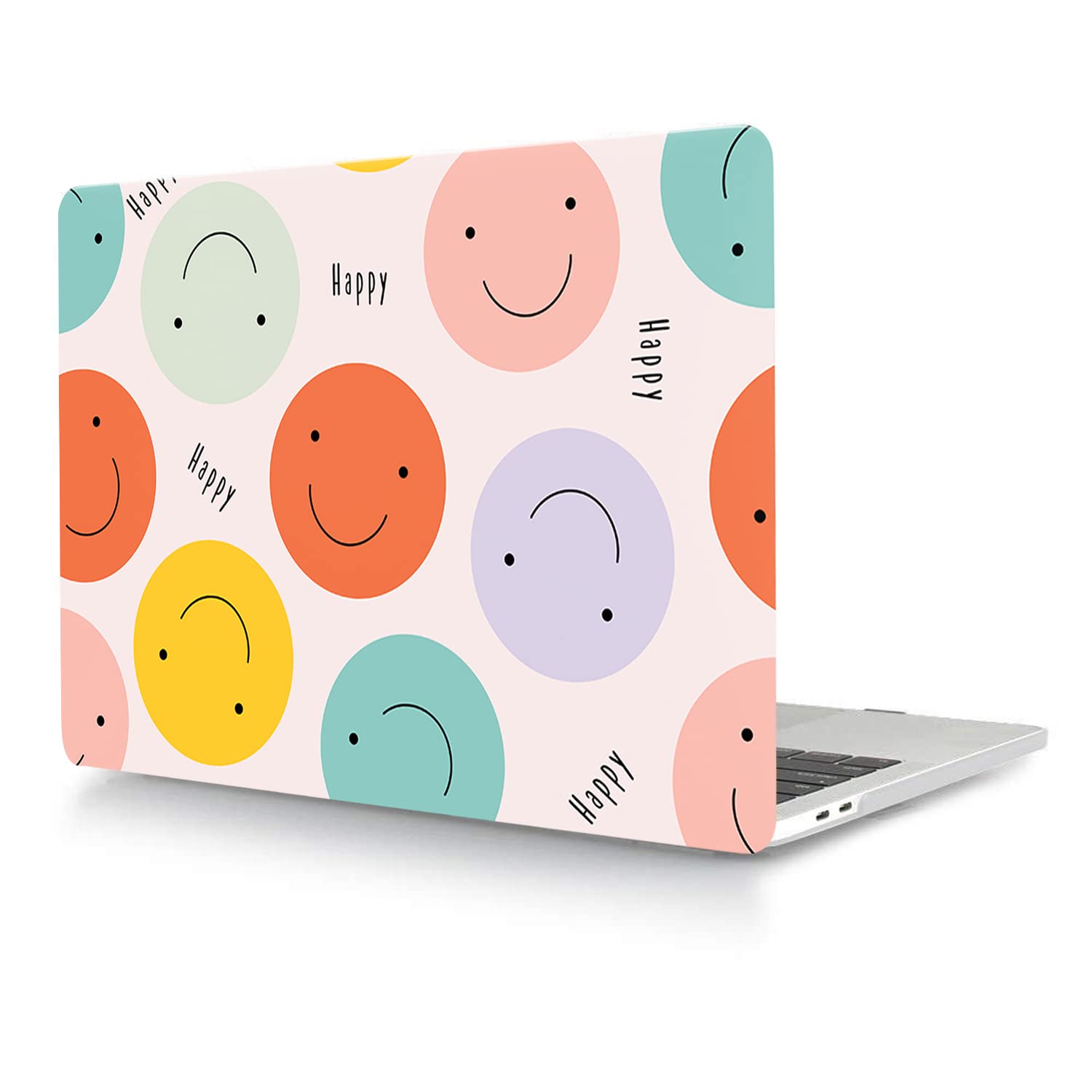 Photo 1 of Hard Case Compatible with New MacBook Air 13 Inch Case 2020 2019 2018 Release Model A2337 M1 A2179 A1932 with Retina Display and Touch ID, Matt Plastic Hard Shell Case Cover - Smile