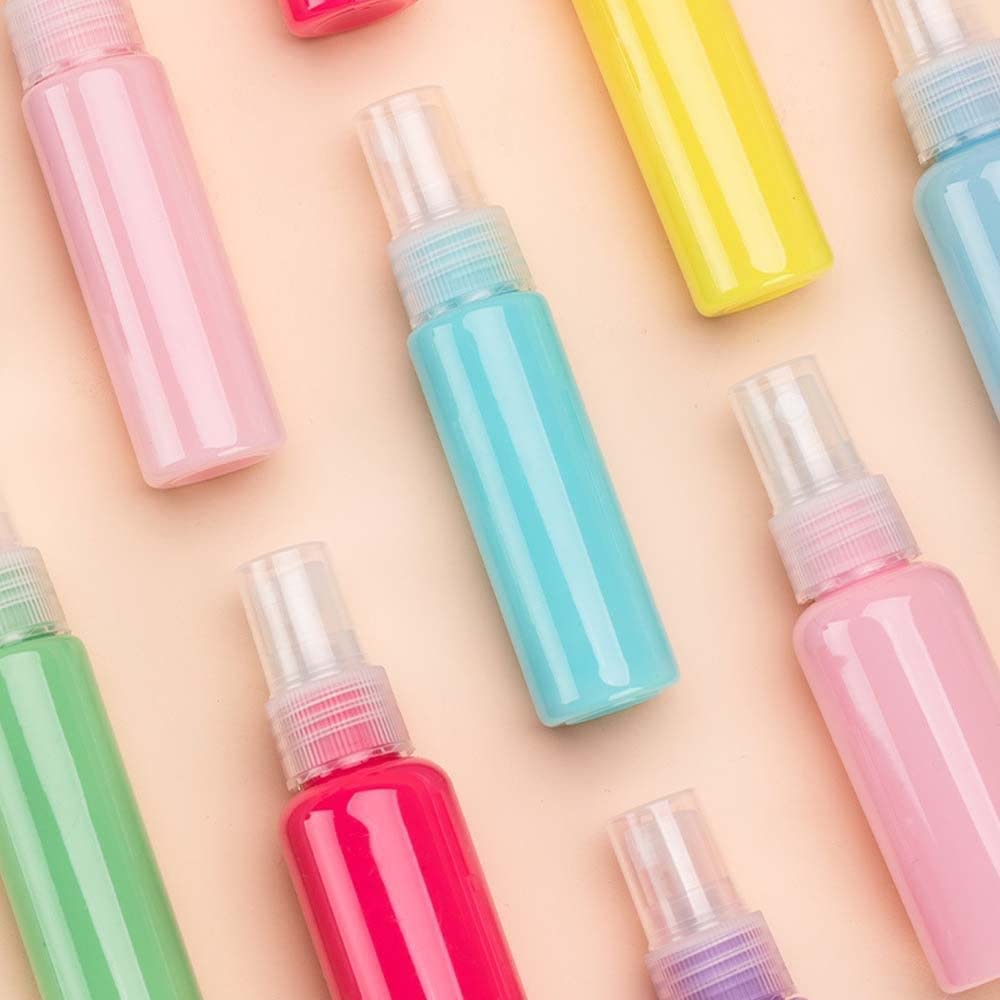 50 Pezzi 50ml Viola plastica flacone spray Con Sprayer Mini Flacone Spray Portatile Riutilizzabile per Nebbia, Bottiglia di Profumo, Cosmetica, Viaggio