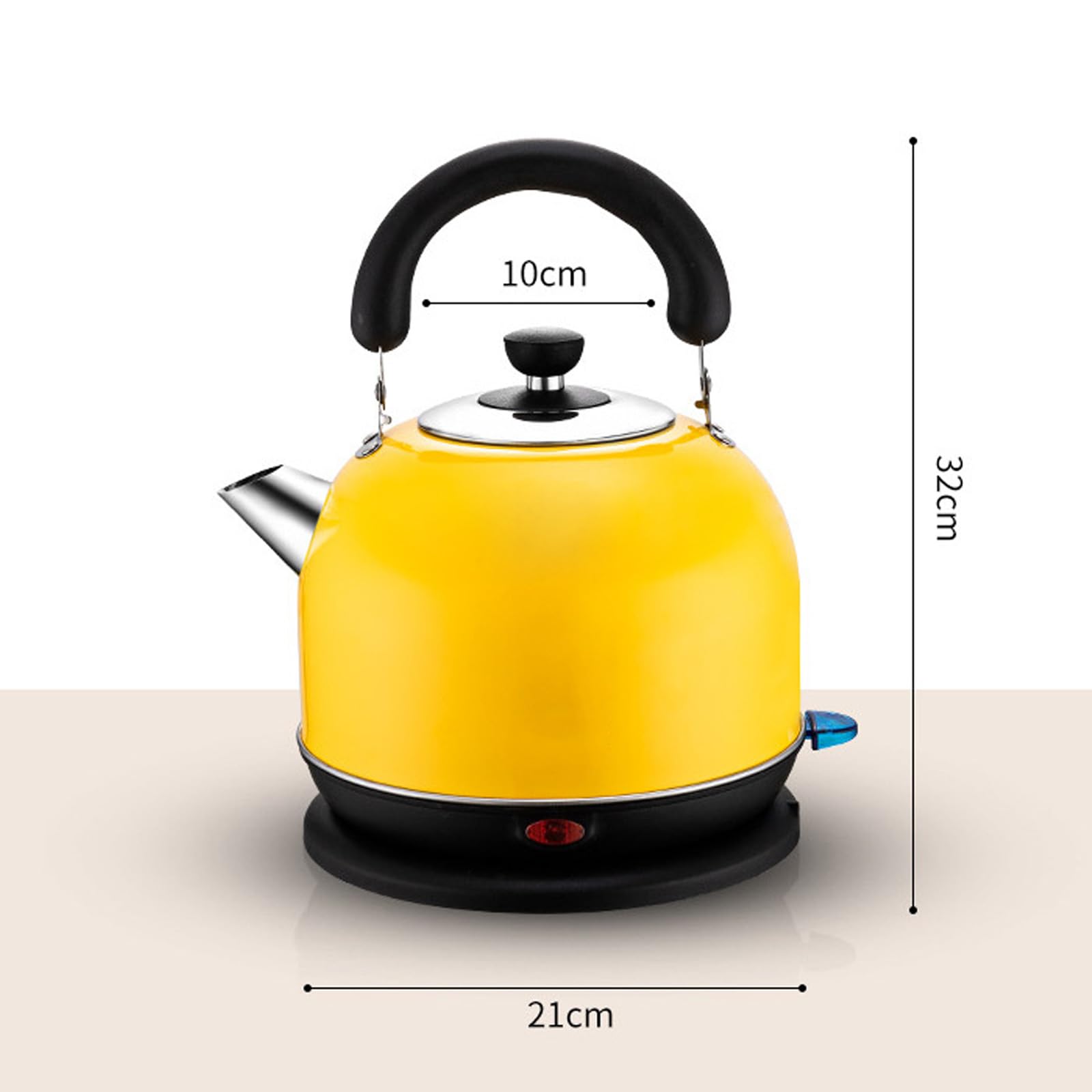 Hervidor Eléctrico De Acero Inoxidable, 3L De Gran Capacidad con Base Separada, Apagado Automático Y Protección contra Hervido En Seco Blue,3L