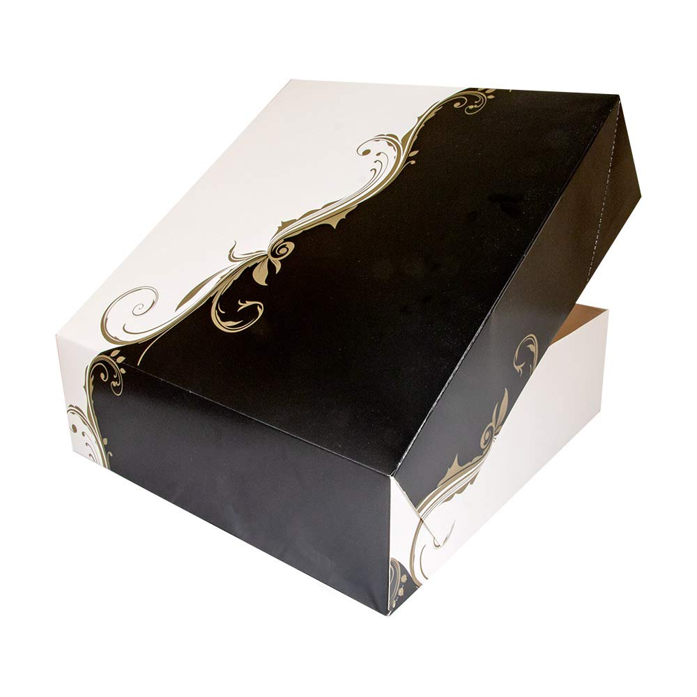 García di Pou 204.68 Scatole pasticceria senza finestra 275 g/m2, 32 x 32 x 10 cm, set da 50, Bianco