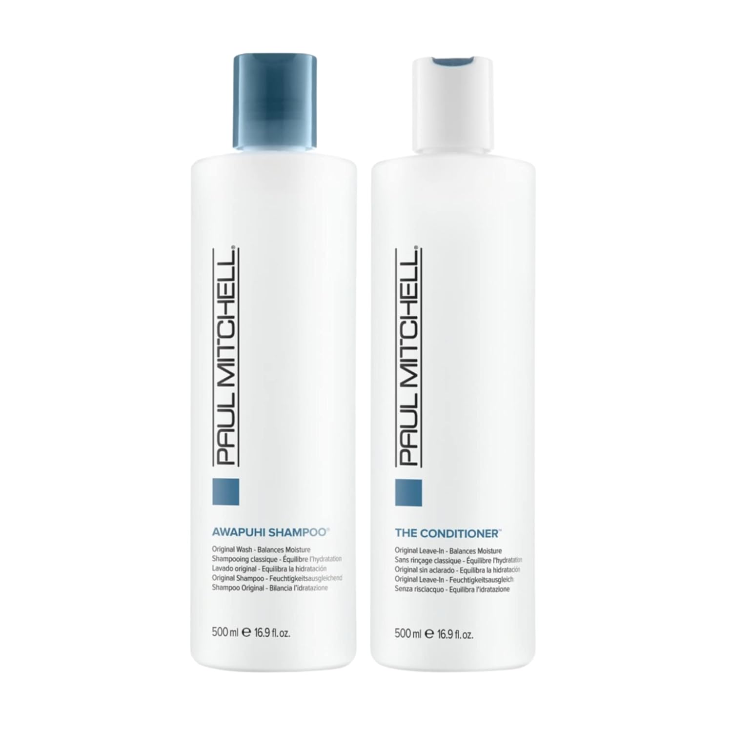 Paul Mitchell Original Awapuhi Shampoo, Balances Moisture + Adds Shine and The Conditioner, Classic Leave-In, Softens + Adds Moisture, For All Hair Types, Set
