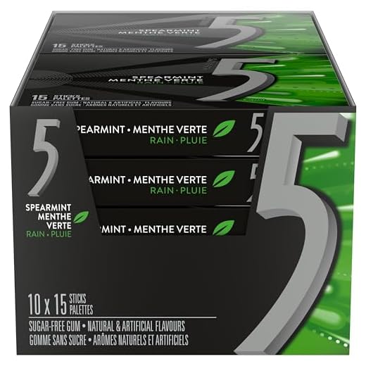 Wrigley 5 Rain-Tingling Spearmint, 10ct/150 sticks total