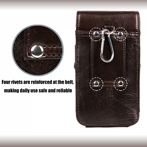 Ariscobull Phone Holster With Belt Clip Leather Belt Pouch Belt Case Phone Holder For Iphone 14 Pro Max 11 Pro Max Xs Max Xr 7 Plus 8 Plus 6S Plus (For Phones With Cases) (Coffee) #TOP2