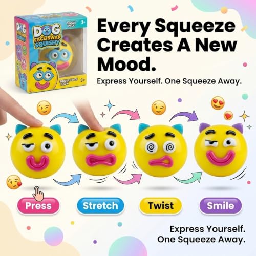 Dog Face Swap Squishy Cute Slow Rising, Soft Sensory Fidget Squeeze Ball for Adults Kids, Puppy Stress Relief Decompression Toy, Portable Desktop Anxiety Relief Toy, Fun Office Desk Gift, 1pc - Image 8