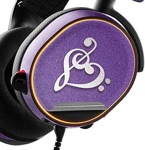 Skinit Decal Skin for SteelSeries Arctis 5 - Skinit Originally Designed Purple Glitter Musical Heart Design