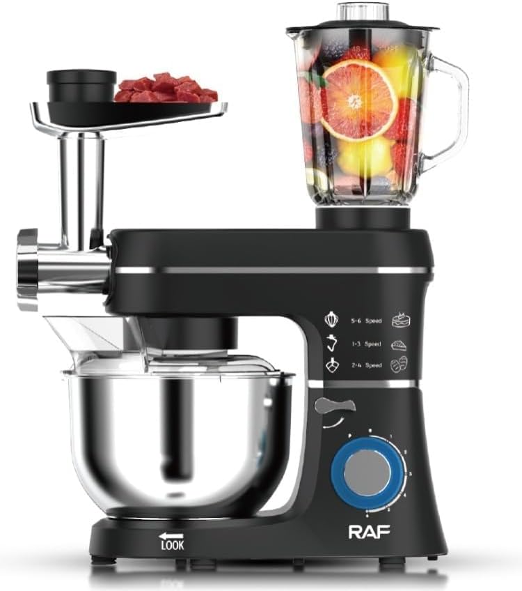 RAF R.6676 Stand Mixer with blender and meat grinder attachments