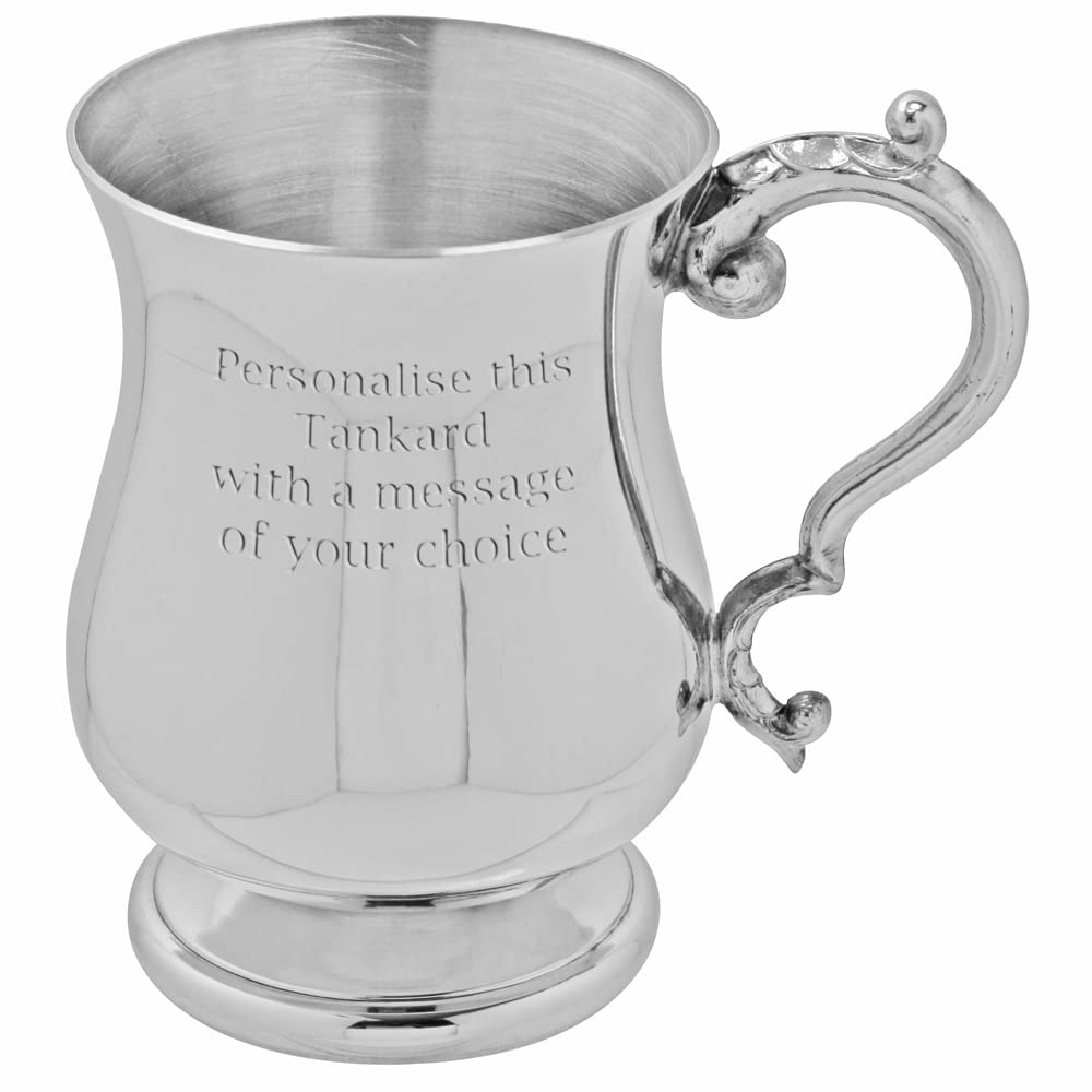 English Pewter Company Sheffield, England Women's Black English Pewter Company Half Pint Georgian Pewter Tankard. Personalised With Free Engraving [Hp009]