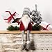 GMOEGEFT Swedish Gnome Tomte, Sitting Santa Christmas Easter Gift Decoration, Holiday Home Ornaments 17 Inches, Pack of 1（Grey Geometry Sit）