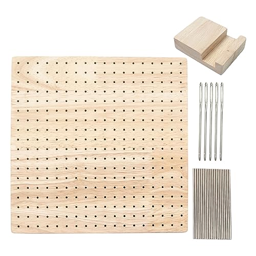 Placa de Bloqueio de crochê de Madeira de Borracha, Tapete de Bloqueio de tricô Feito à Mão Eficient