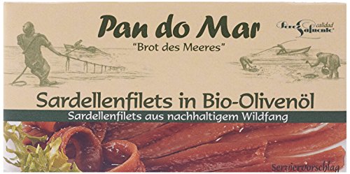 Pan do Mar Sardellenfilets (Anchovis) in Bio Olivenöl 5er Pack (5 x 50 g)