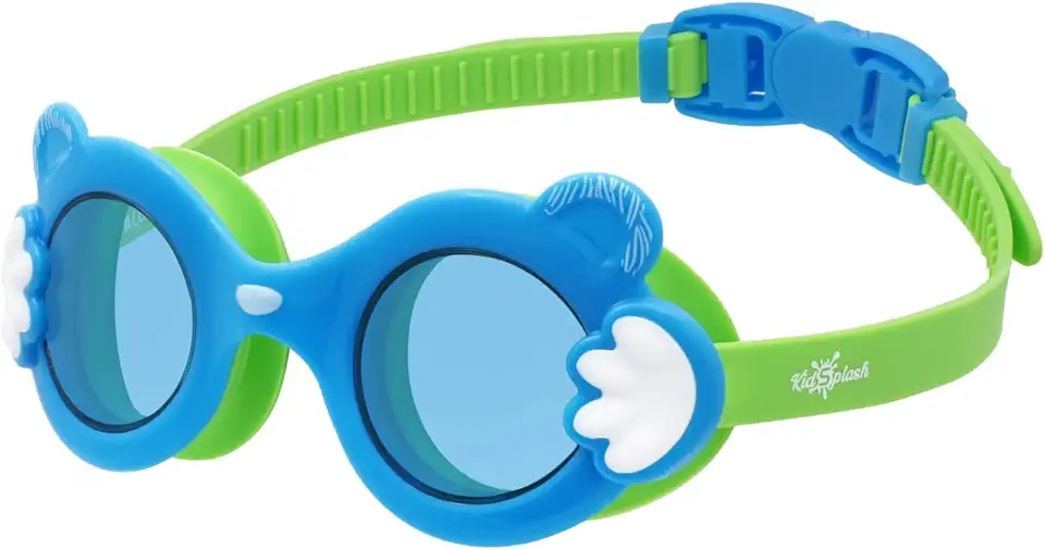 Óculos de Natação Infantil, Speedo, Baloo, Silicone Confortável com Proteção UV e Antifog, Moldura de Urso