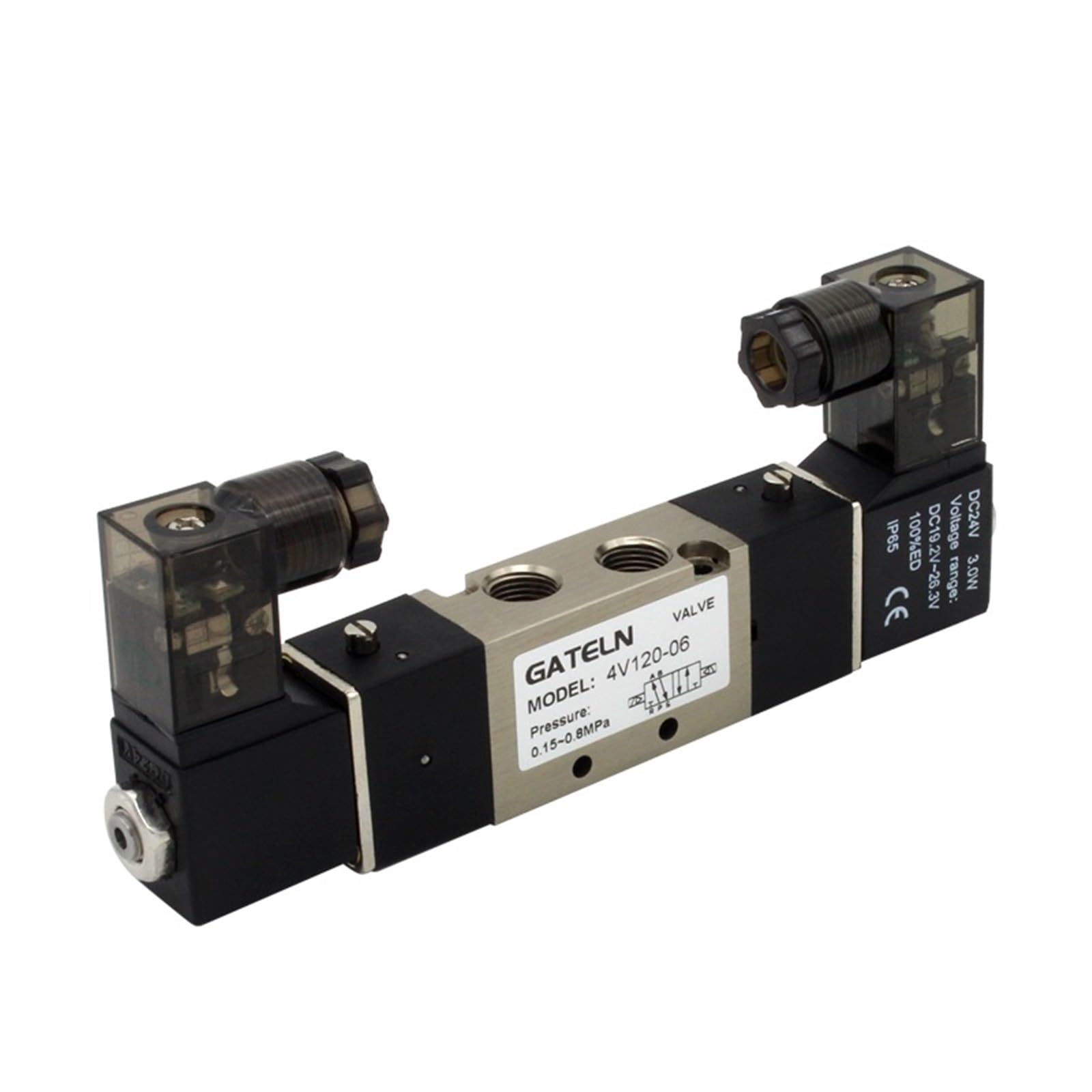 Électrovanne pneumatique 4V120-06 5/2 voies DC24V avec raccords 8mm