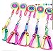 Hypeety Pet Bird Harness and Leash with Buckle Adorable Rainbow Design Safe Parrot Leash Pet Harness Outdoor Adjustable Anti Bite Training Rope for Macaw Large Size Bird (1.5cm × 47.24in)