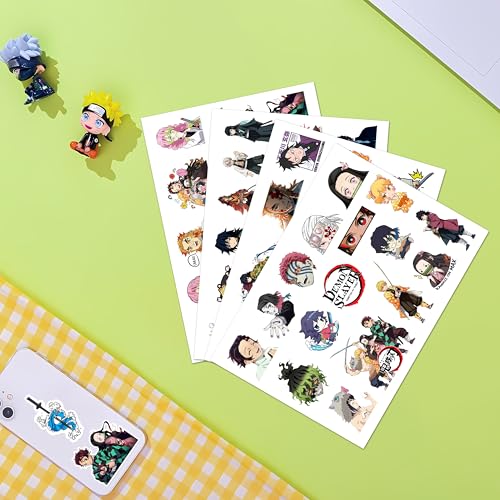 Image of Pack of 64 - Demon Slayer Anime Sticker - Waterproof Vinyl Anime Decals for Laptop, Water Bottle, Phone & Luggage