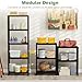 Giantex 5-Tier Heavy-Duty Plastic Storage Shelves, Freestanding Garage Shelving Unit, Multi-Use Organizer Rack for Pantry, Kitchen, Laundry, No-Tool Assembly, Black (2,24
